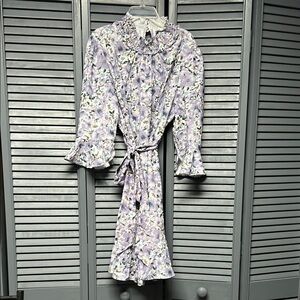 Floral Long Sleeve Dress with Belt NWT
